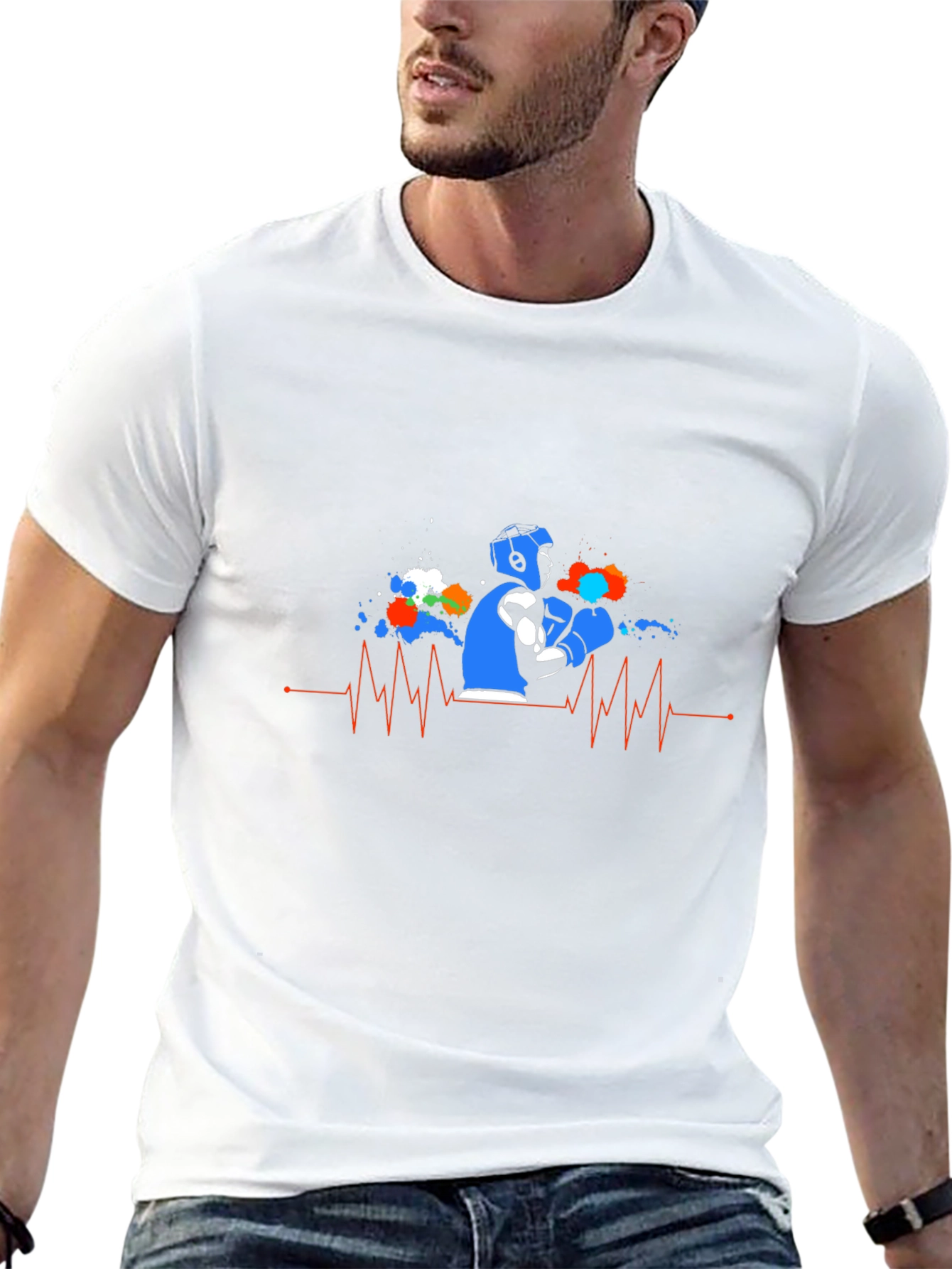Heartbeat Graffiti Artist Graphic T-Shirt