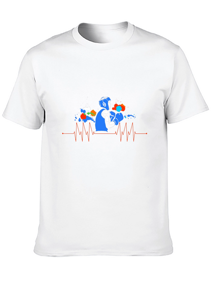 Heartbeat Graffiti Artist Graphic T-Shirt