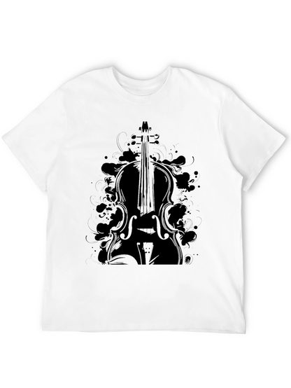Cello Graphic Black T-Shirt for Music Lovers