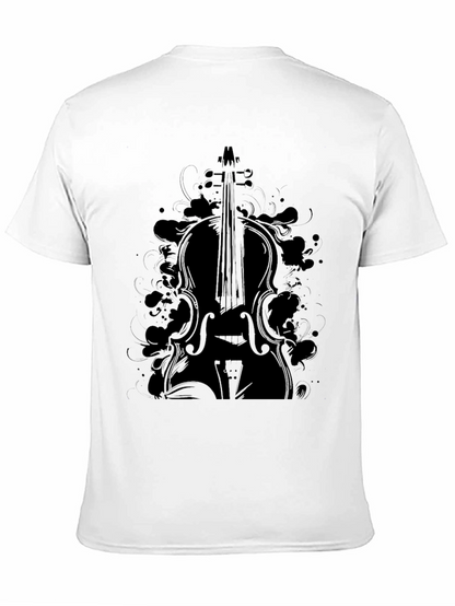 Cello Graphic Black T-Shirt for Music Lovers