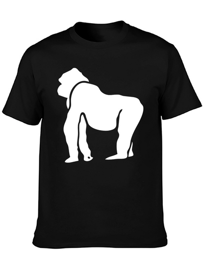 Gorilla Graphic Tee - Black Cotton Casual T-Shirt