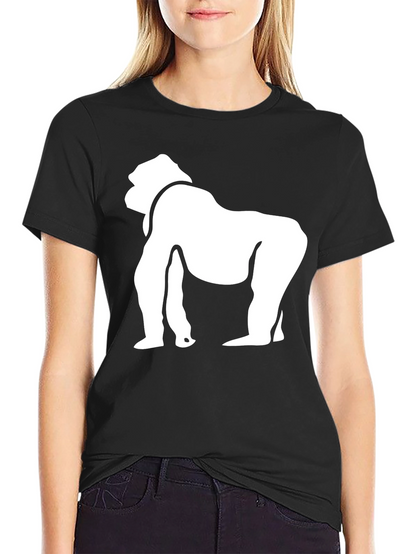 Gorilla Graphic Tee - Black Cotton Casual T-Shirt