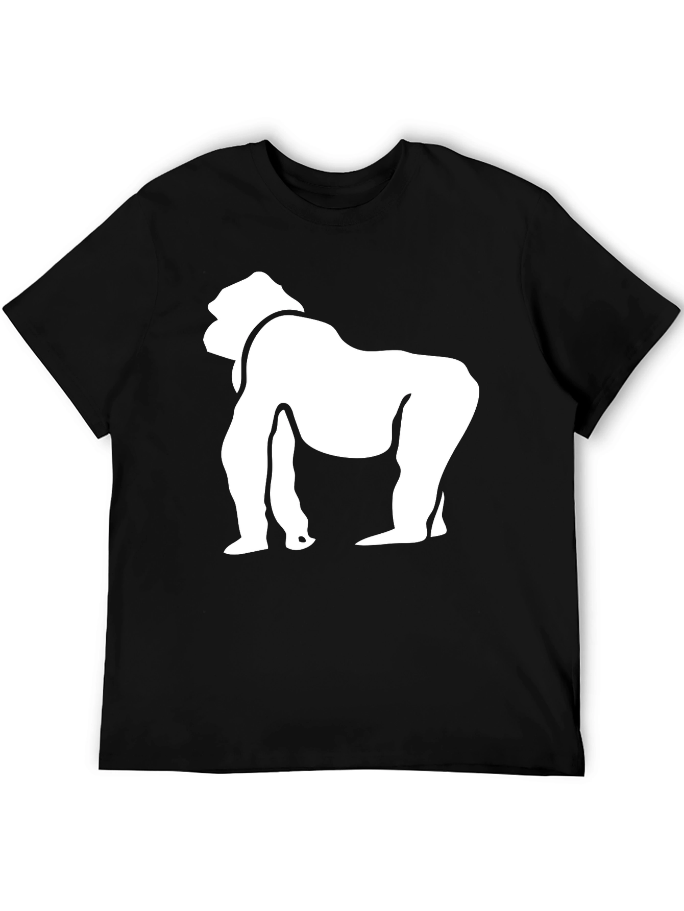 Gorilla Graphic Tee - Black Cotton Casual T-Shirt