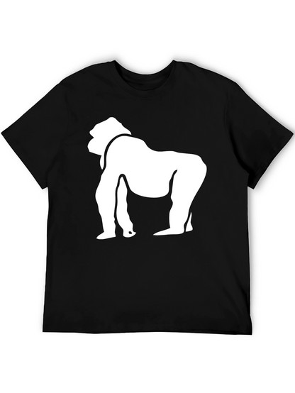 Gorilla Graphic Tee - Black Cotton Casual T-Shirt