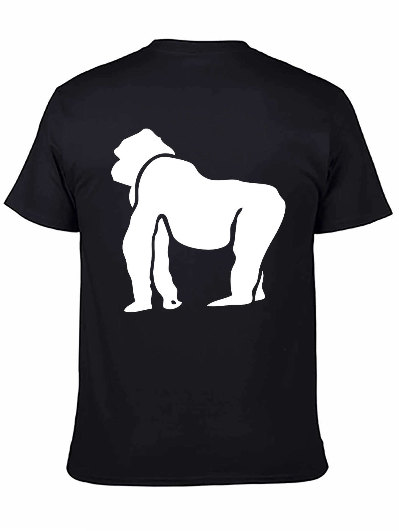 Gorilla Graphic Tee - Black Cotton Casual T-Shirt