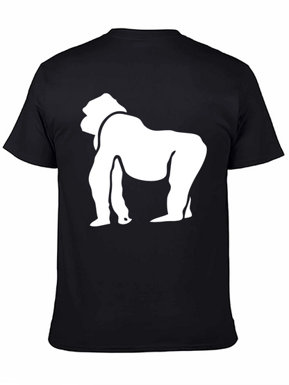Gorilla Graphic Tee - Black Cotton Casual T-Shirt