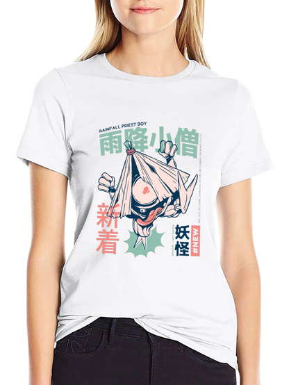 Anime Graphic Tee: Rainfall Priest Boy