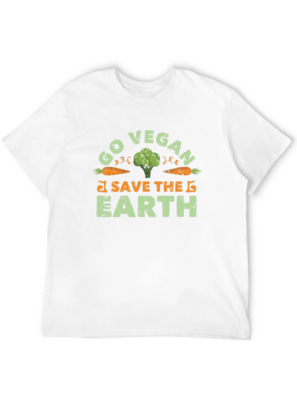 Go Vegan Save The Earth Graphic T-Shirt