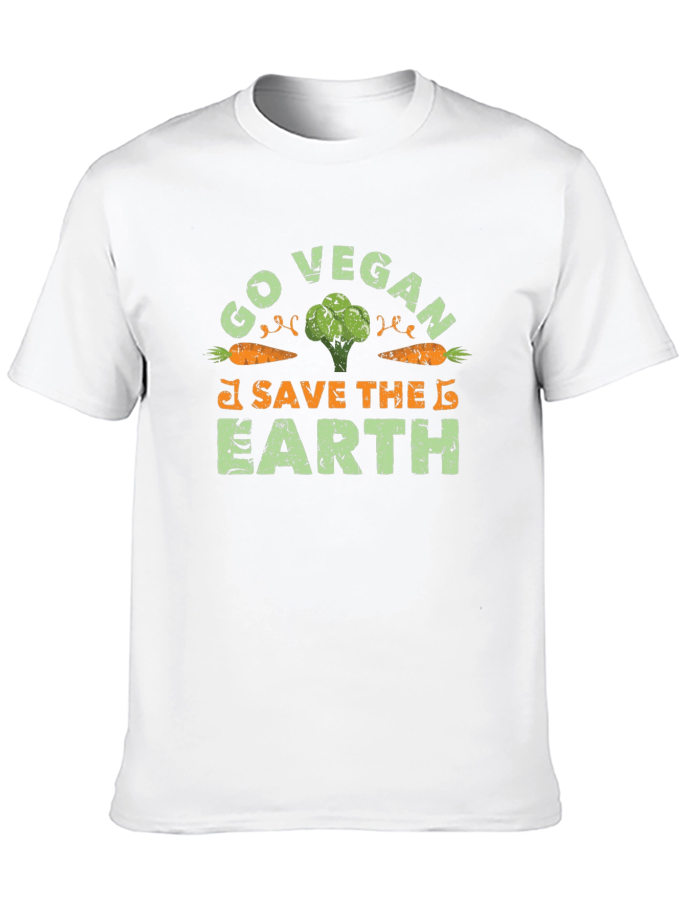 Go Vegan Save The Earth Graphic T-Shirt