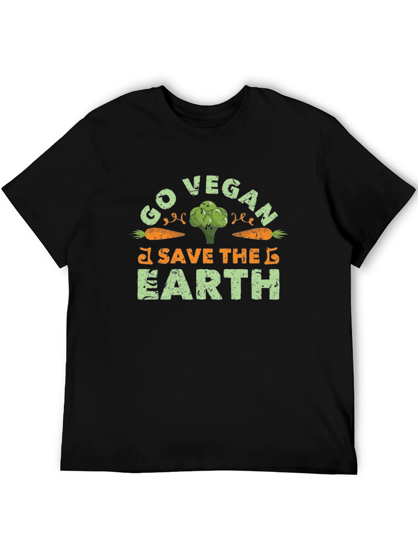 Go Vegan Save The Earth Graphic T-Shirt