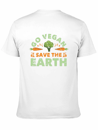 Go Vegan Save The Earth Graphic T-Shirt