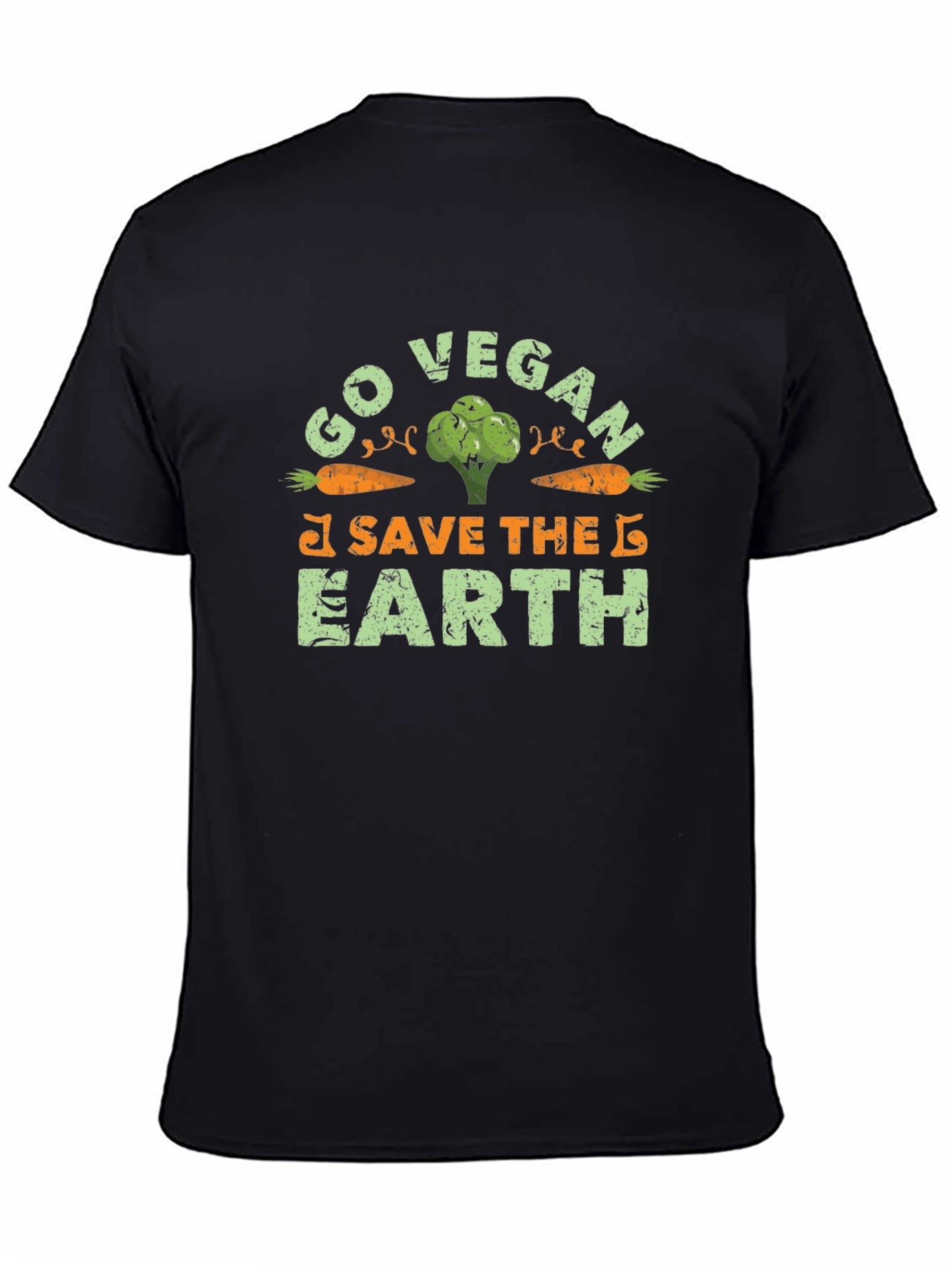 Go Vegan Save The Earth Graphic T-Shirt