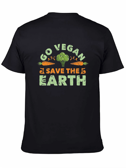 Go Vegan Save The Earth Graphic T-Shirt