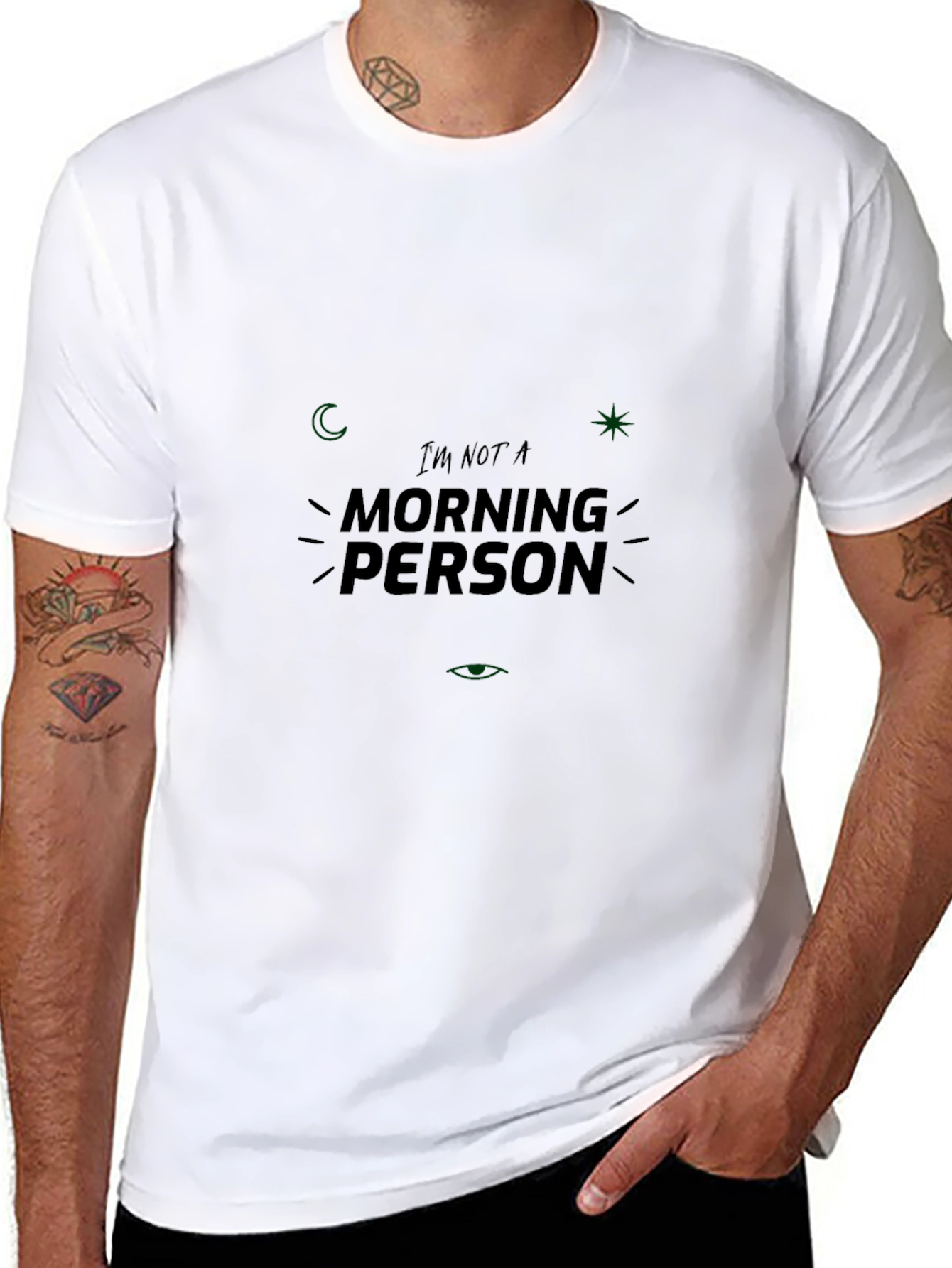 Im Not A Morning Person Black T-Shirt
