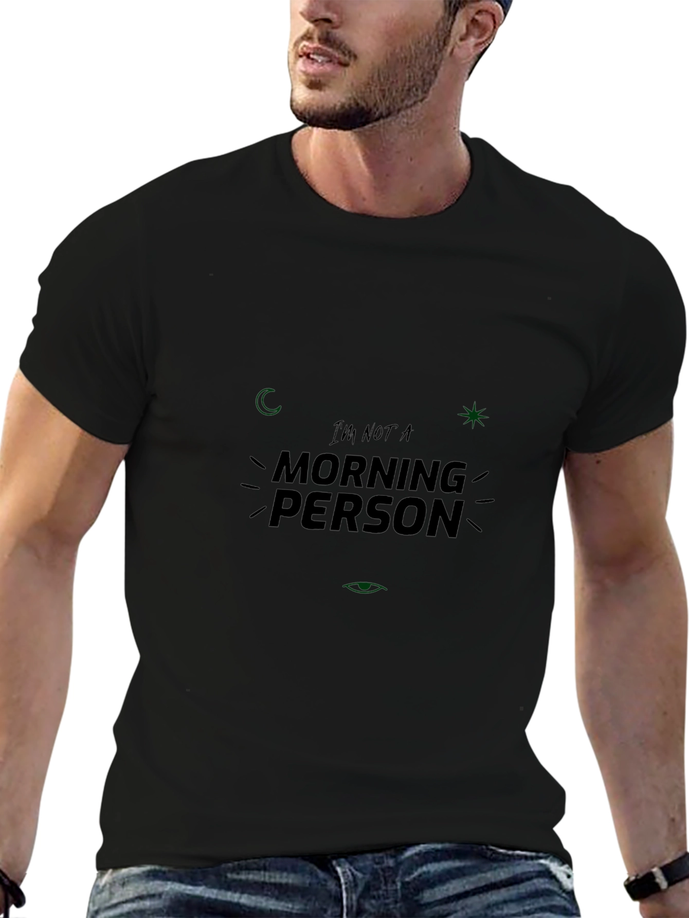 Im Not A Morning Person Black T-Shirt
