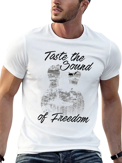 Taste of Freedom Guitar Graphic T-Shirt