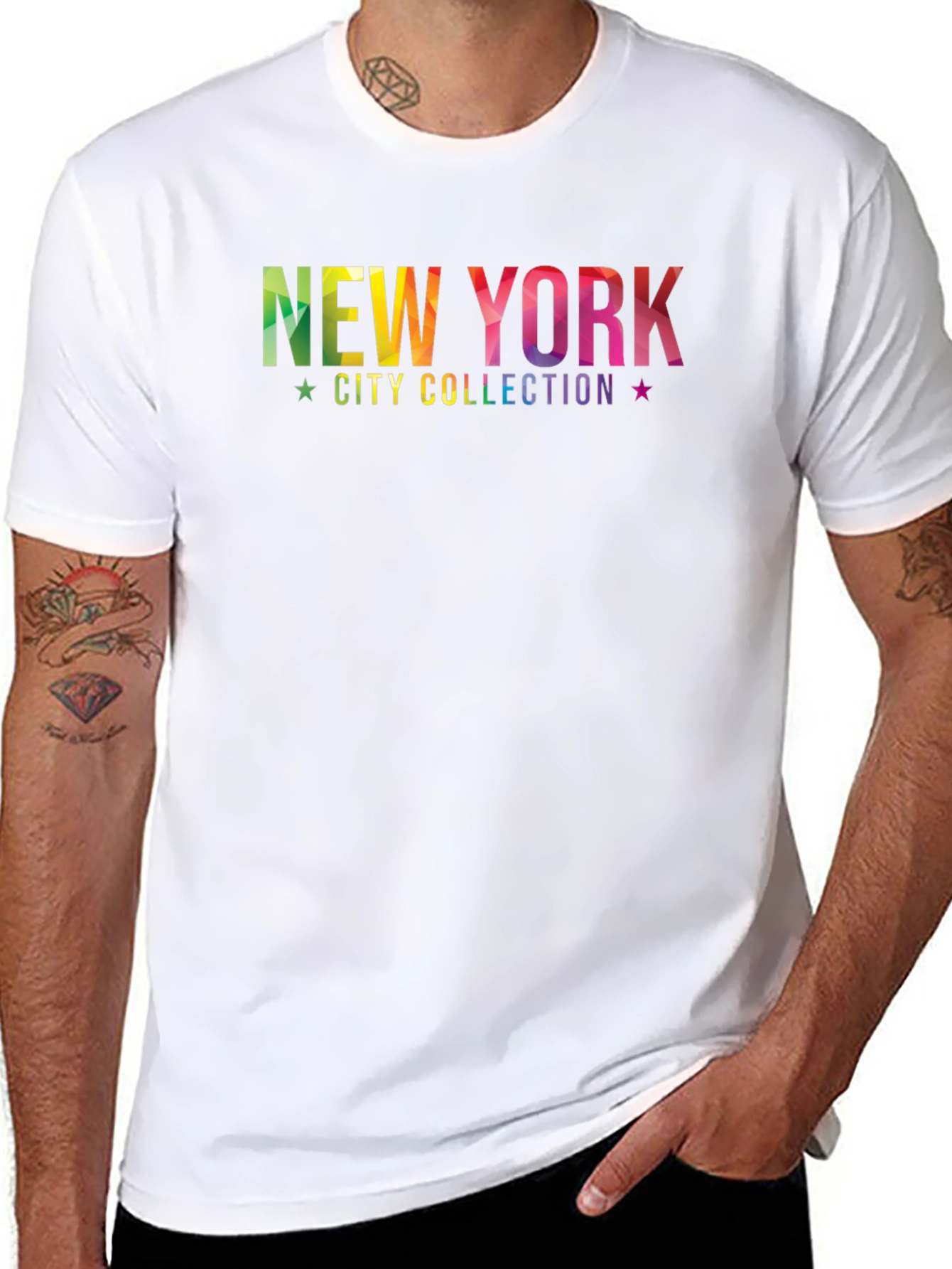 New York City Collection Rainbow Graphic Tee
