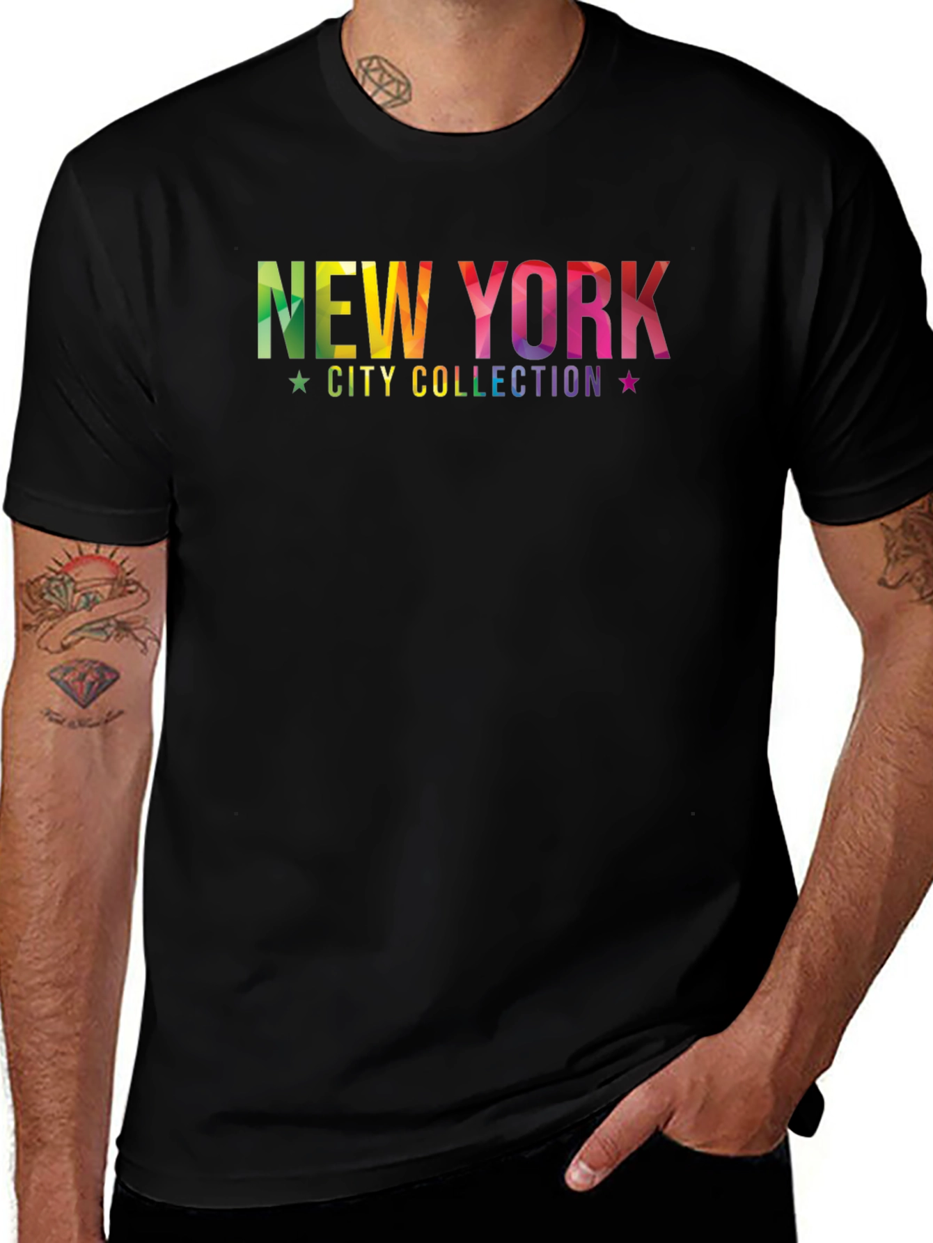 New York City Collection Rainbow Graphic Tee