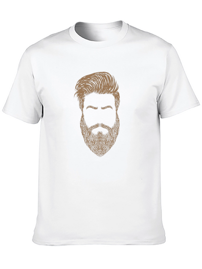 Bearded Man Graphic Tee - Stylish Black T-Shirt