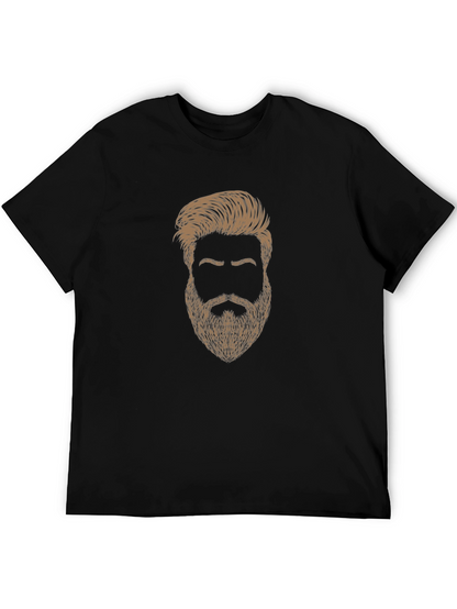Bearded Man Graphic Tee - Stylish Black T-Shirt