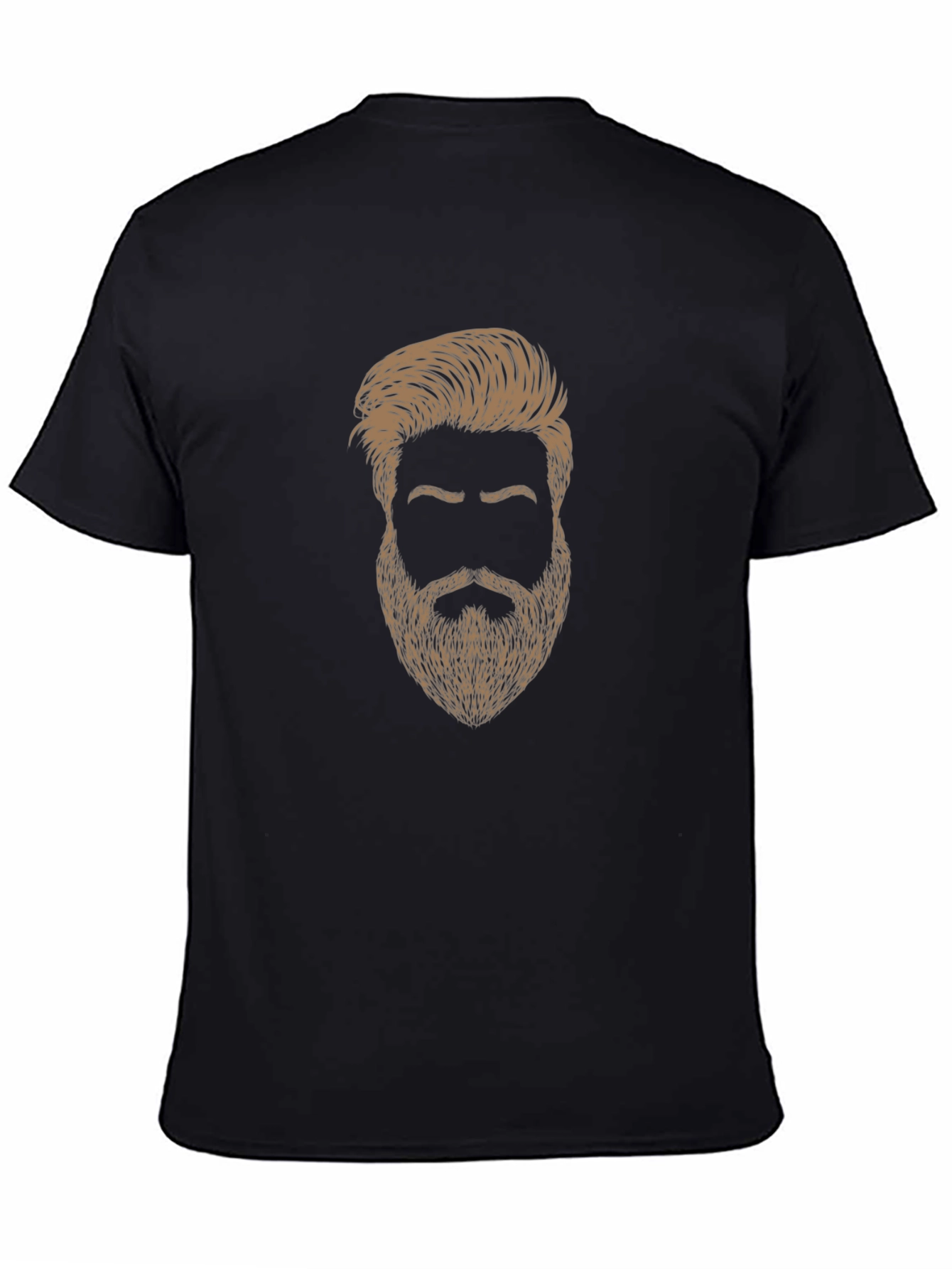 Bearded Man Graphic Tee - Stylish Black T-Shirt