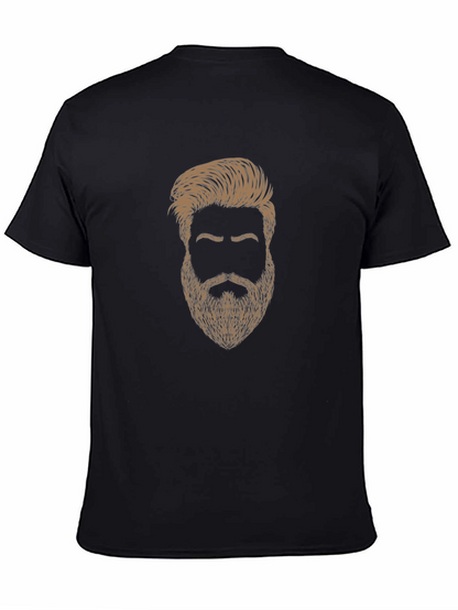 Bearded Man Graphic Tee - Stylish Black T-Shirt