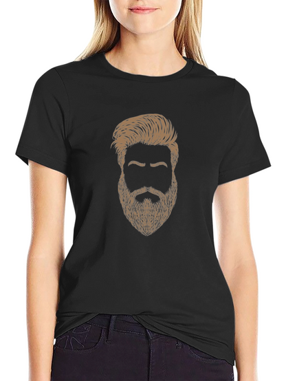 Bearded Man Graphic Tee - Stylish Black T-Shirt