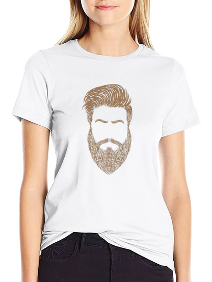 Bearded Man Graphic Tee - Stylish Black T-Shirt