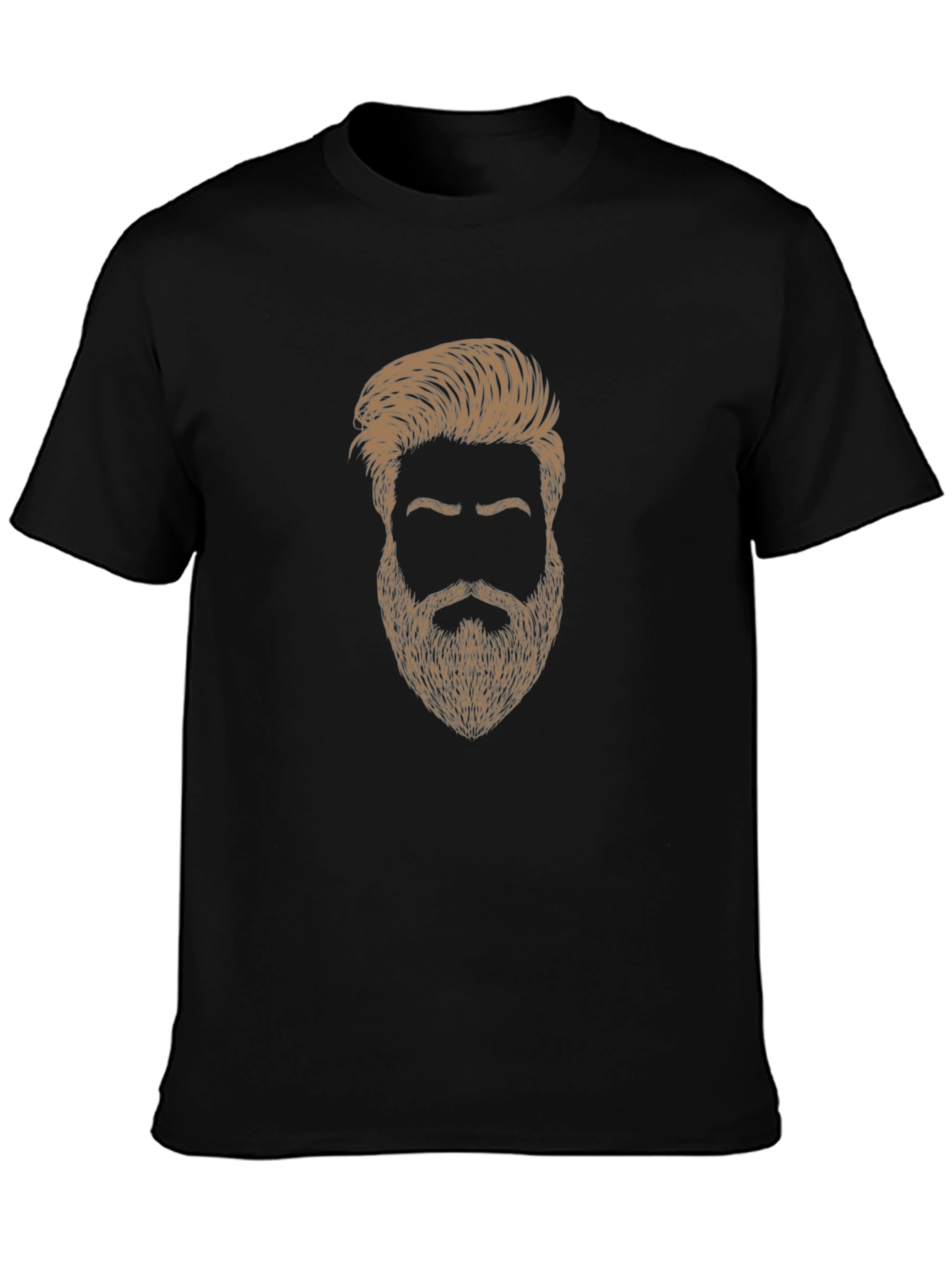 Bearded Man Graphic Tee - Stylish Black T-Shirt