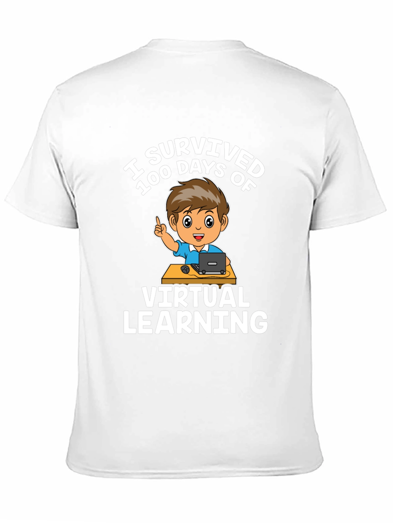 I Survived 100 Days Virtual Learning Black T-Shirt