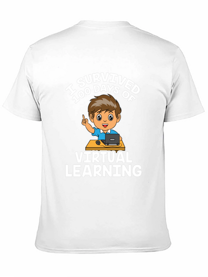 I Survived 100 Days Virtual Learning Black T-Shirt