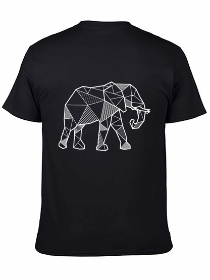 Geometric Elephant T-Shirt - Modern Animal Print