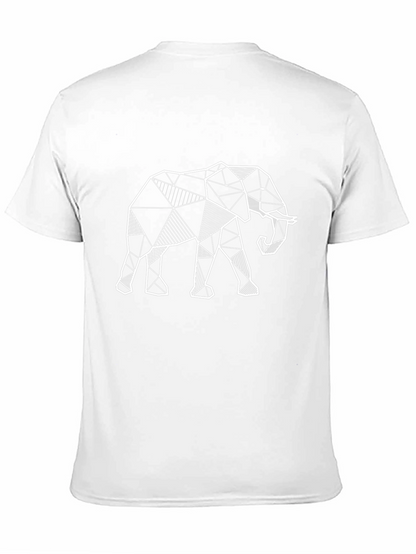 Geometric Elephant T-Shirt - Modern Animal Print