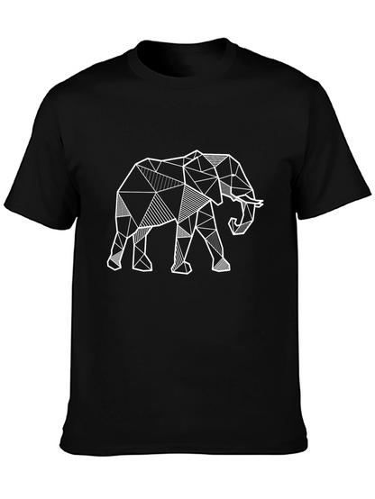 Geometric Elephant T-Shirt - Modern Animal Print
