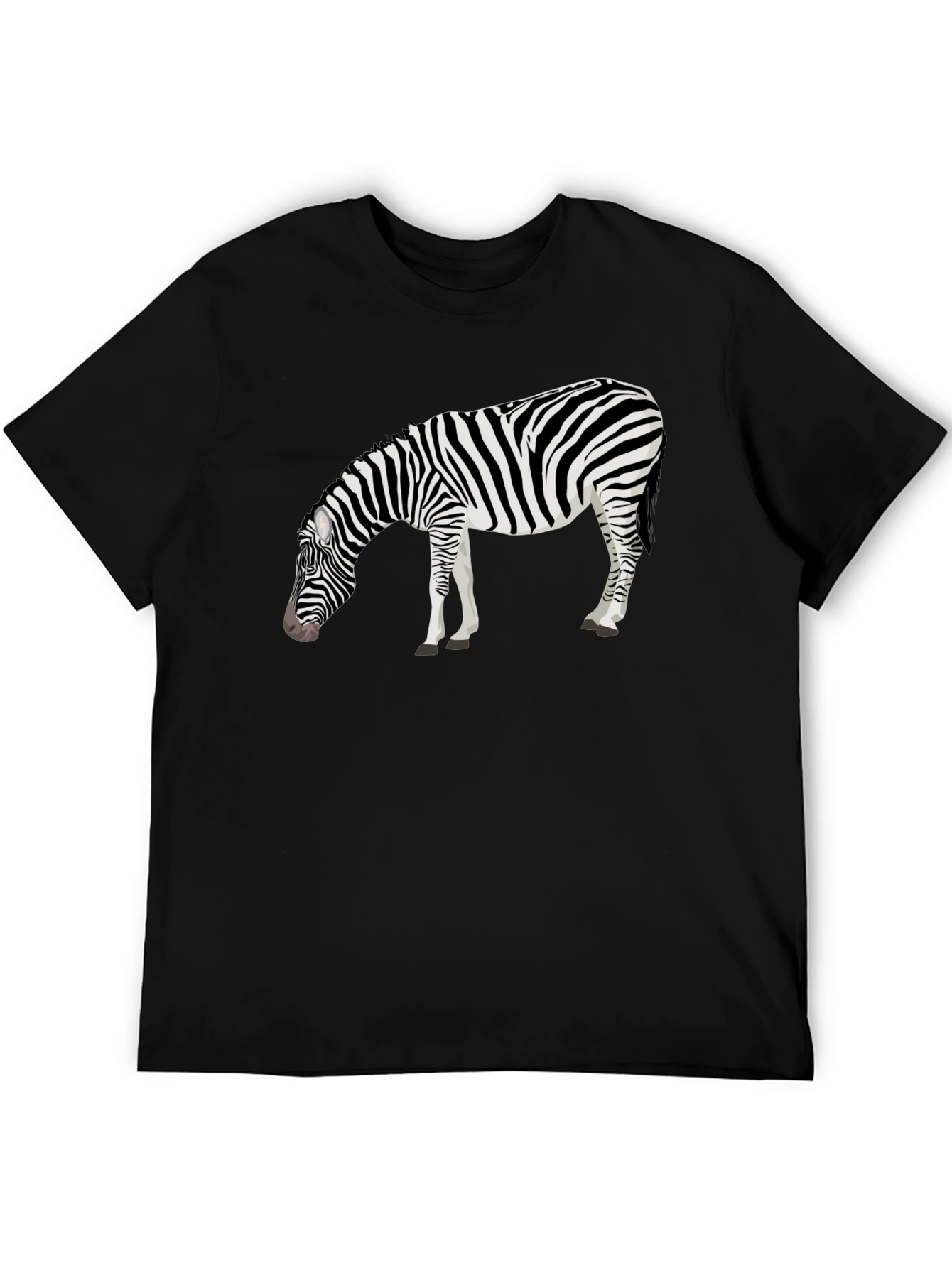 Zebra Graphic Tee - Mens Black T-Shirt