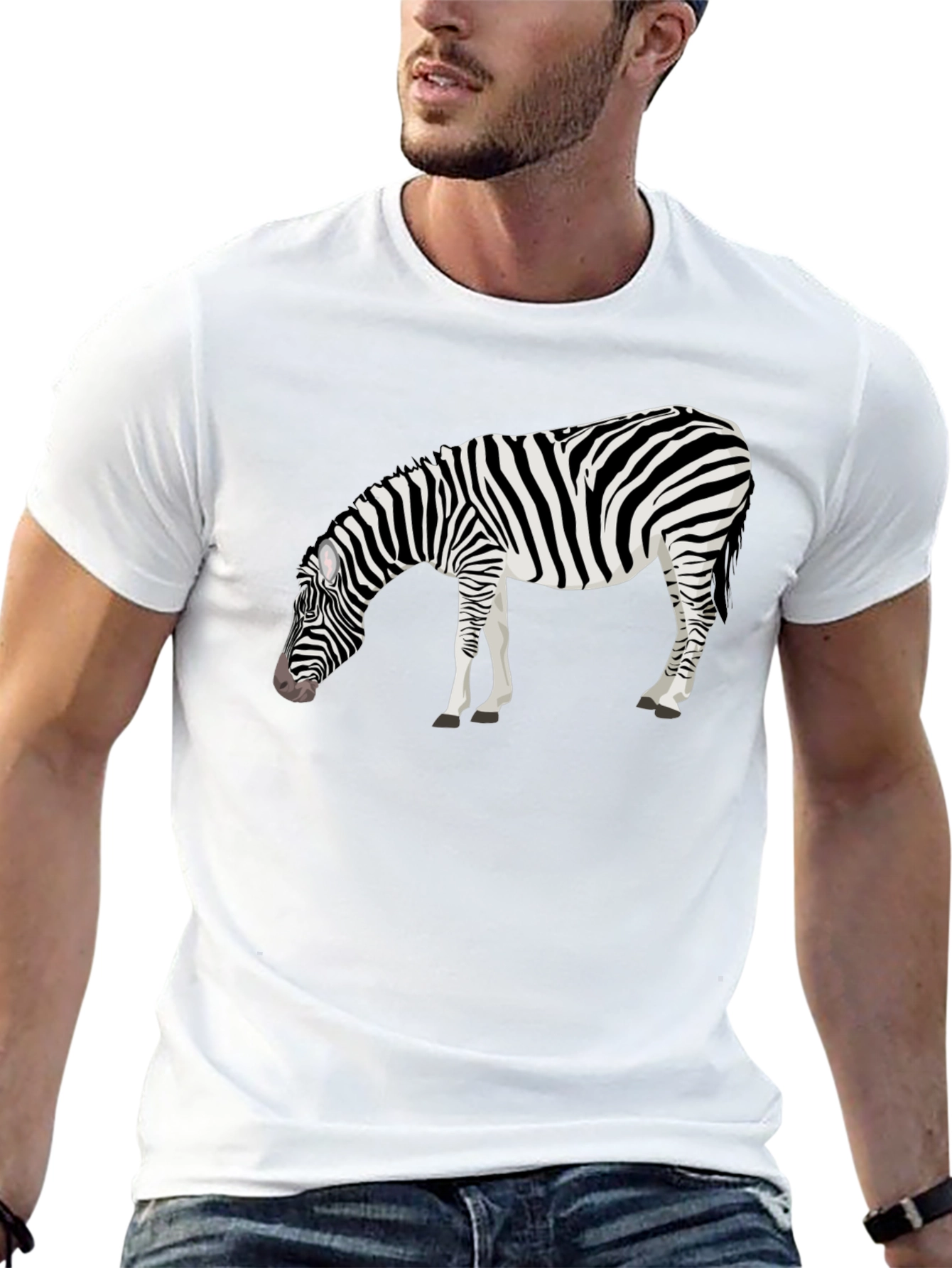 Zebra Graphic Tee - Mens Black T-Shirt
