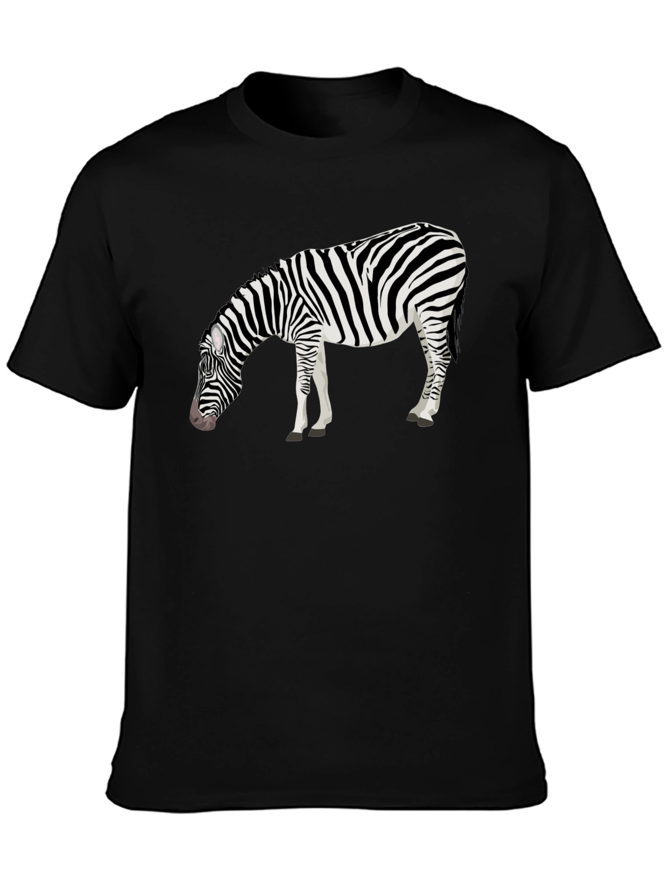 Zebra Graphic Tee - Mens Black T-Shirt