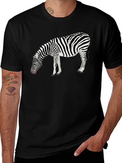 Zebra Graphic Tee - Mens Black T-Shirt