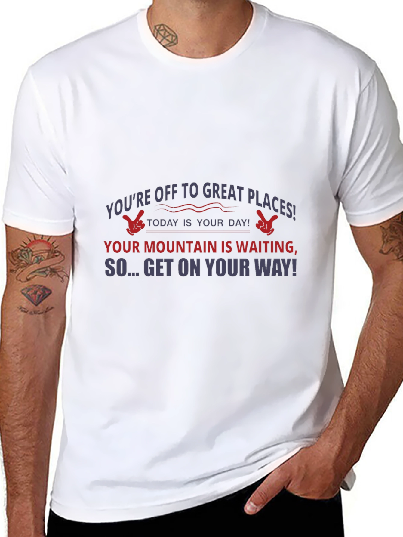 Motivational T-Shirt: Great Places Await You!