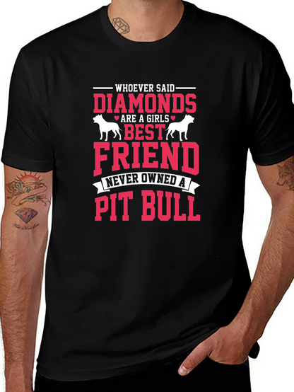 Diamonds Pit Bull Graphic Tee
