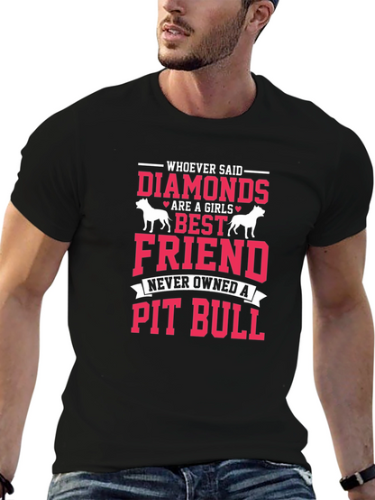 Diamonds Pit Bull Graphic Tee