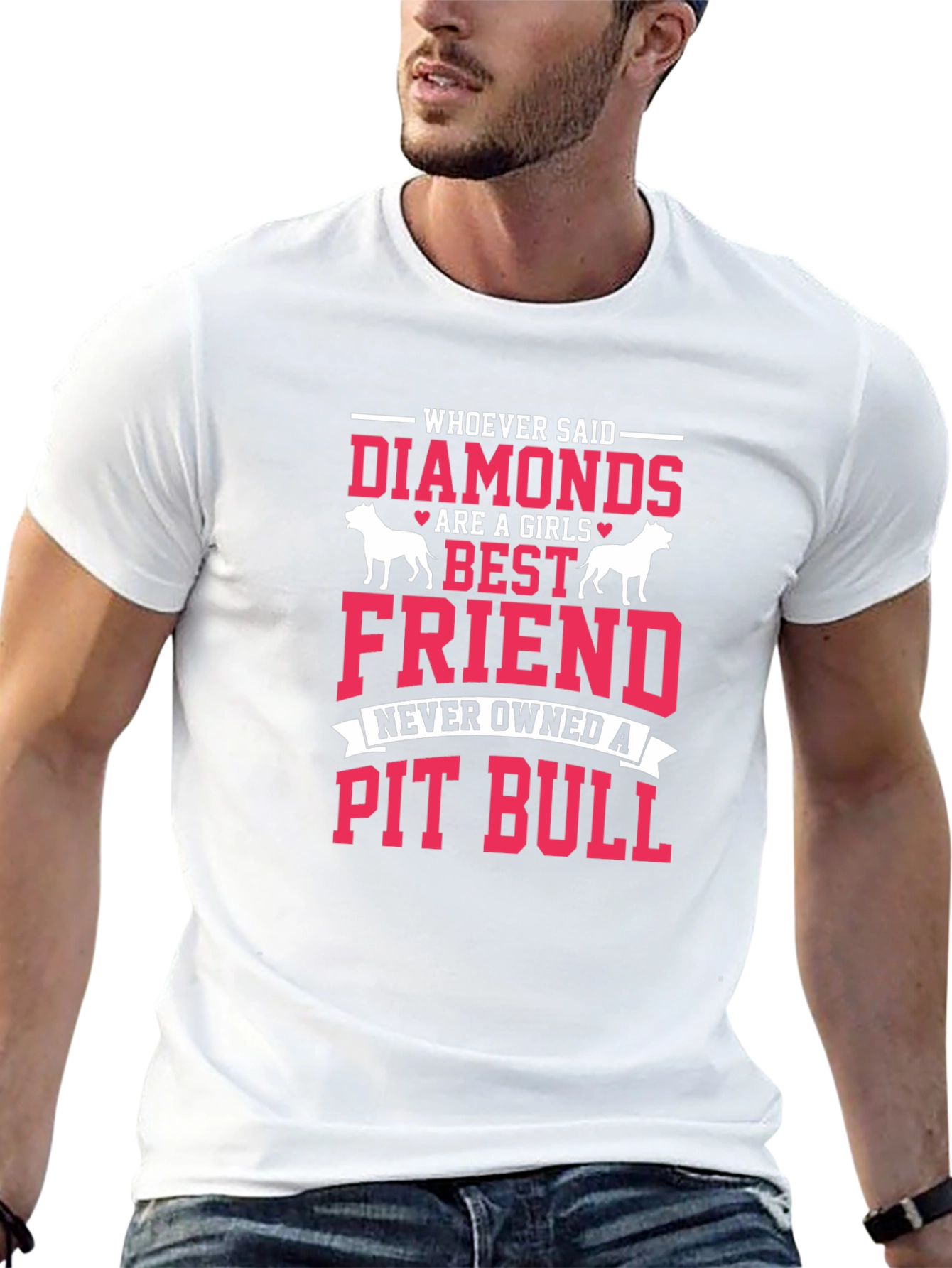 Diamonds Pit Bull Graphic Tee
