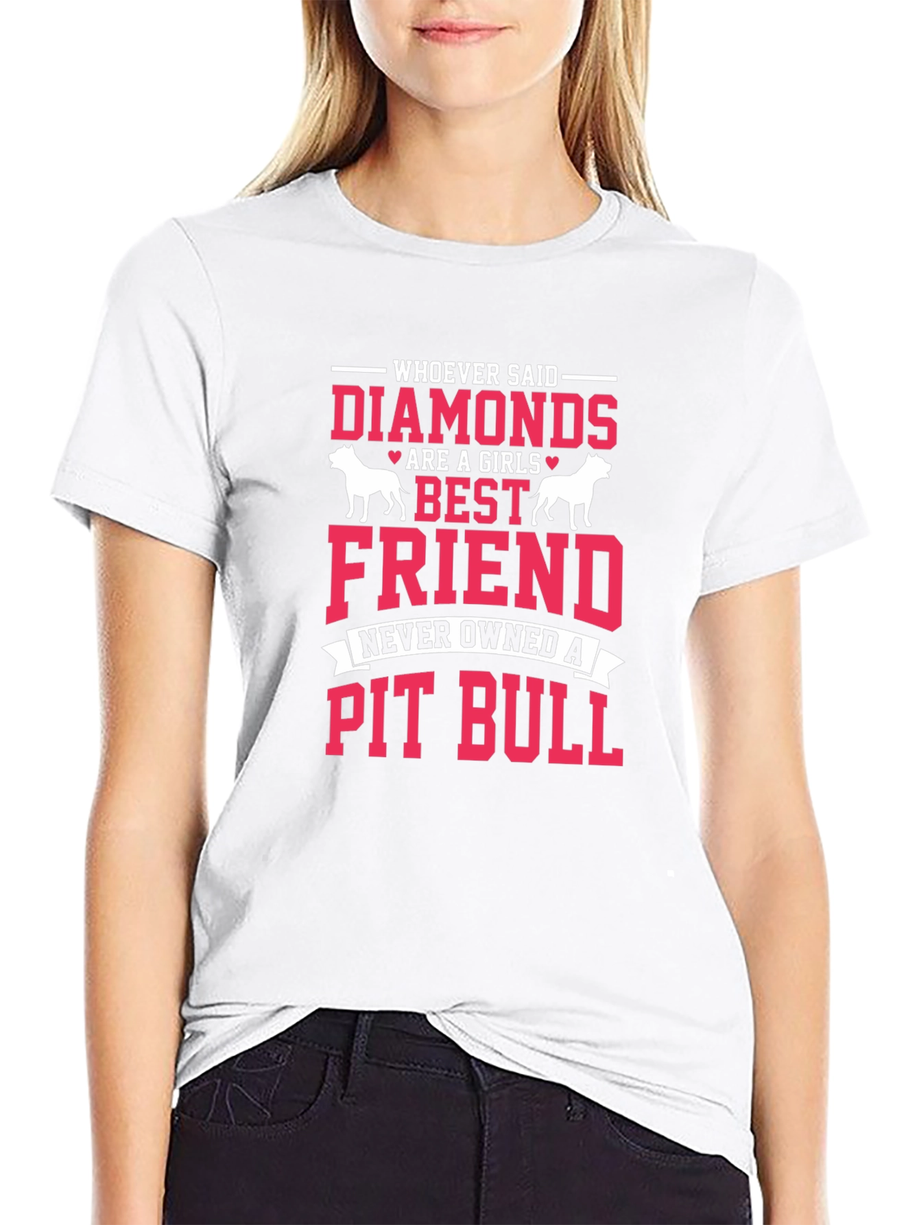 Diamonds Pit Bull Graphic Tee