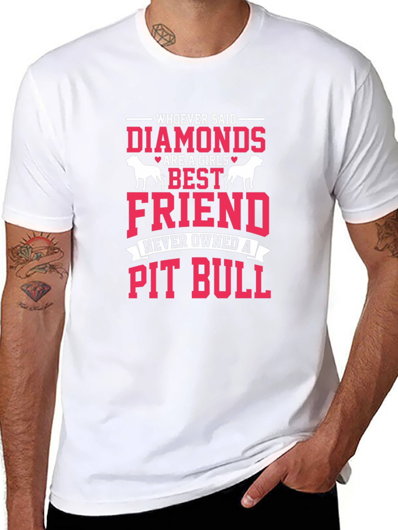 Diamonds Pit Bull Graphic Tee