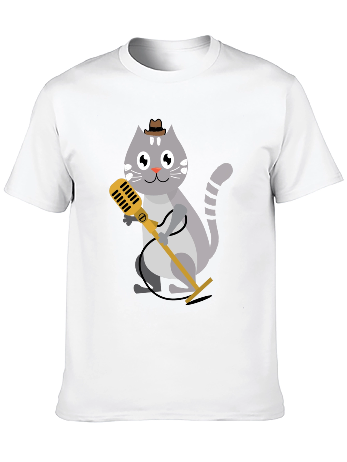 Cool Cat Singer T-Shirt - Black