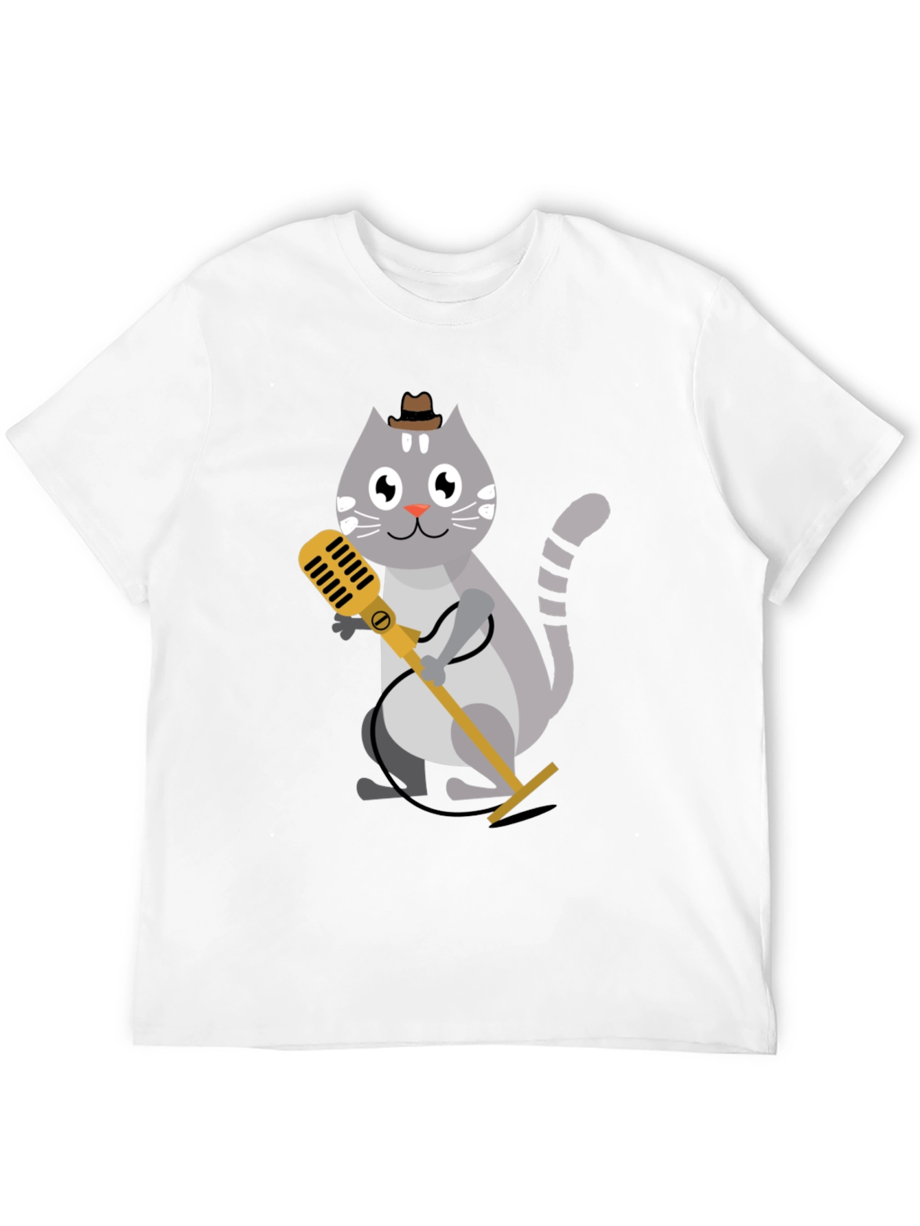 Cool Cat Singer T-Shirt - Black