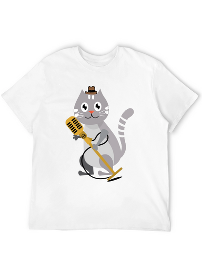 Cool Cat Singer T-Shirt - Black