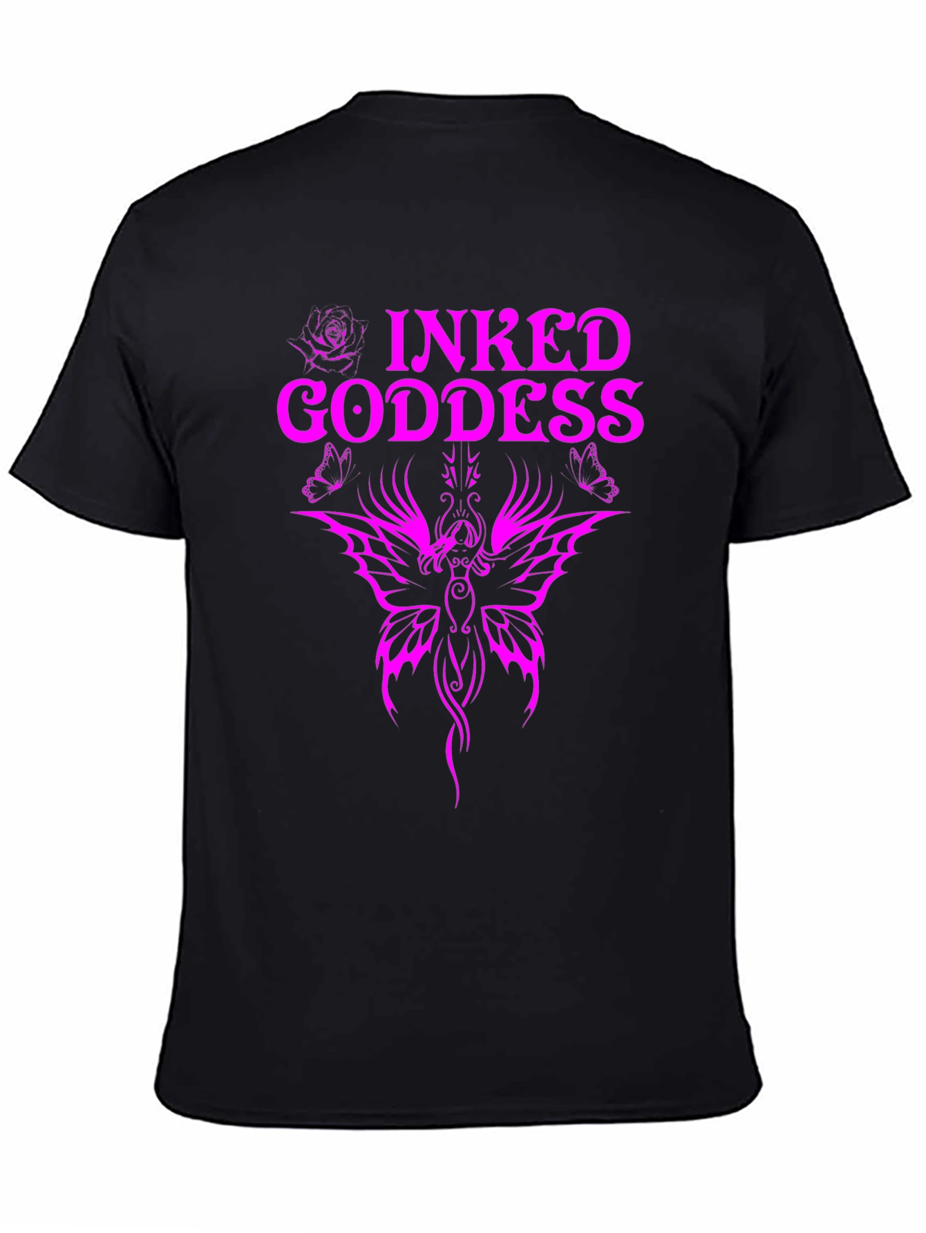 Inked Goddess Graphic Tee - Black