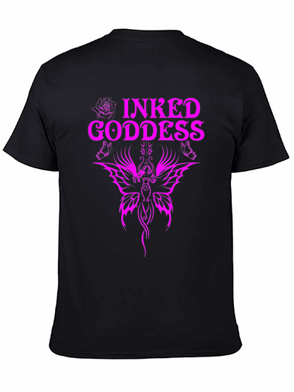 Inked Goddess Graphic Tee - Black