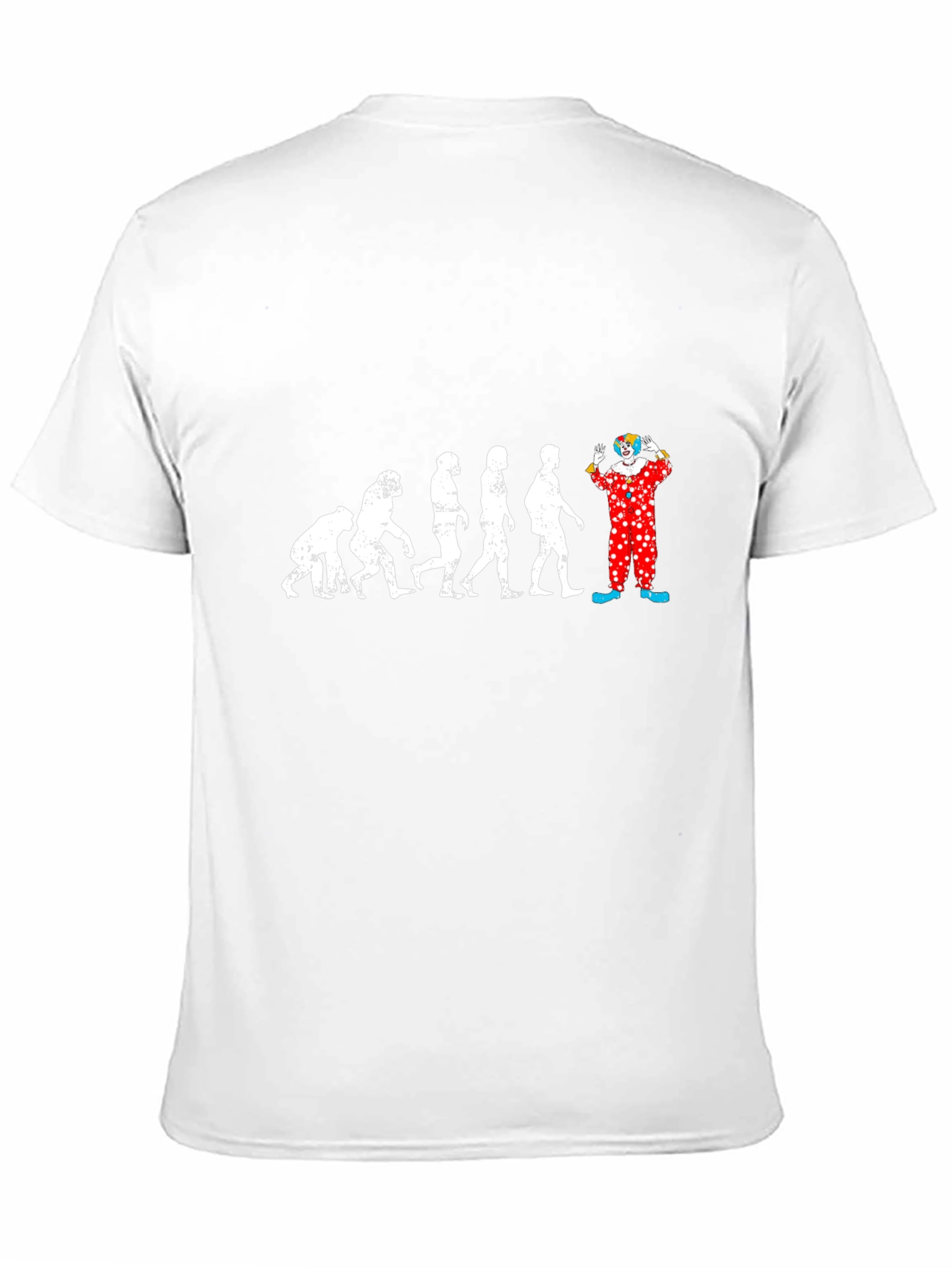 Evolution to Clown Graphic T-Shirt - Funny Design